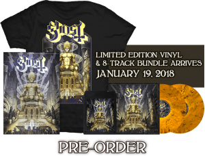 Lire la suite à propos de l’article Ghost sortie de Ceremony and Devotion en vinyle (album live)