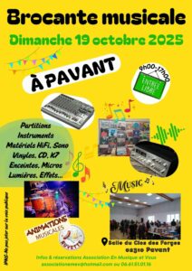 Lire la suite à propos de l’article Brocante musicale à Pavant (02310) le 19 octobre 2025