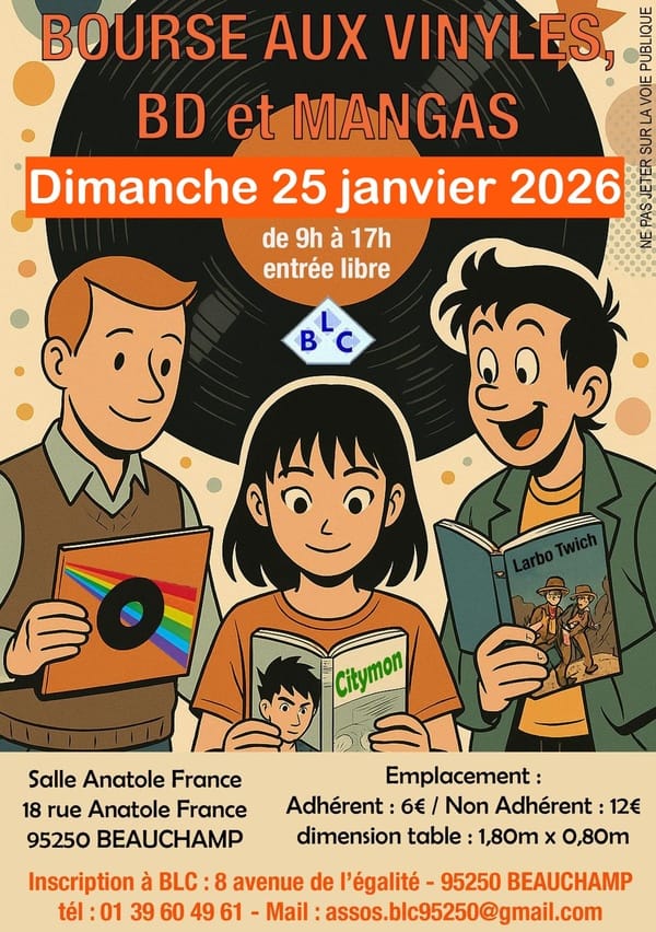 bourse aux vinyles, bd et mangas