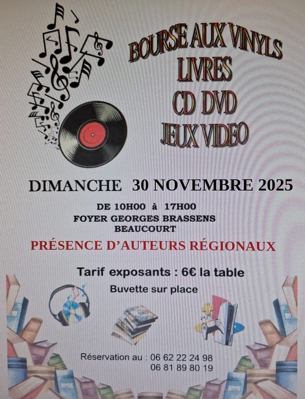 bourse aux vinyls livres cd dvd jeux video