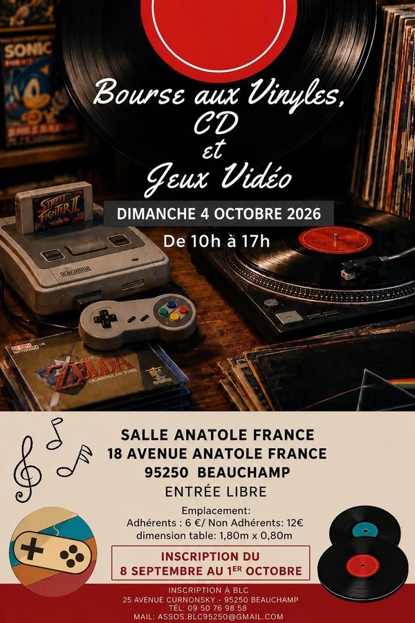 Flyer - Bourse au Vinyles, CD et Jeux Vidéos