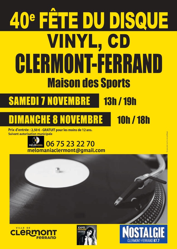 Flyer - Fête du Disque de Clermont.
